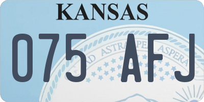 KS license plate 075AFJ