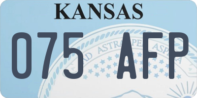 KS license plate 075AFP