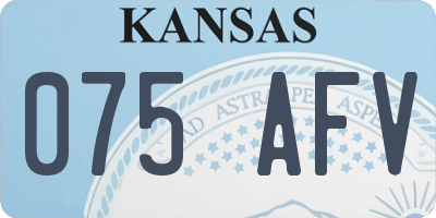KS license plate 075AFV