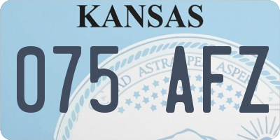 KS license plate 075AFZ