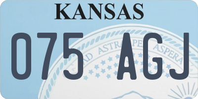 KS license plate 075AGJ