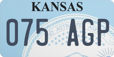 KS license plate 075AGP