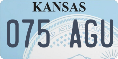 KS license plate 075AGU