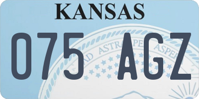 KS license plate 075AGZ