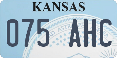 KS license plate 075AHC