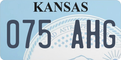 KS license plate 075AHG