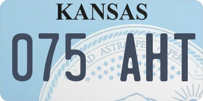 KS license plate 075AHT