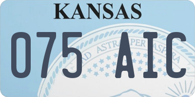 KS license plate 075AIC
