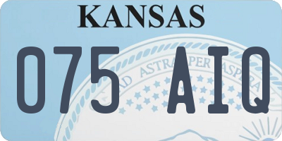 KS license plate 075AIQ