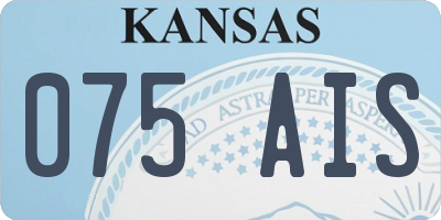 KS license plate 075AIS