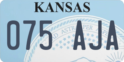 KS license plate 075AJA