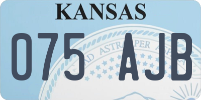 KS license plate 075AJB