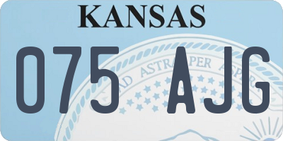 KS license plate 075AJG