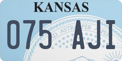 KS license plate 075AJI