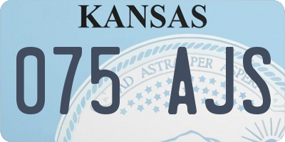 KS license plate 075AJS