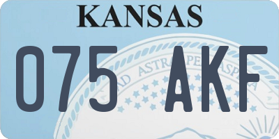 KS license plate 075AKF