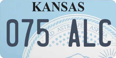 KS license plate 075ALC