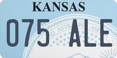 KS license plate 075ALE