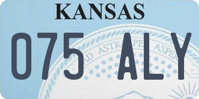 KS license plate 075ALY