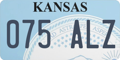 KS license plate 075ALZ