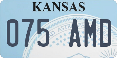 KS license plate 075AMD