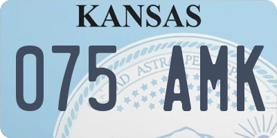 KS license plate 075AMK