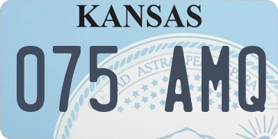 KS license plate 075AMQ