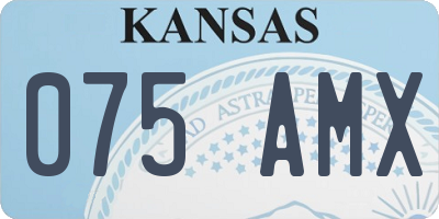 KS license plate 075AMX