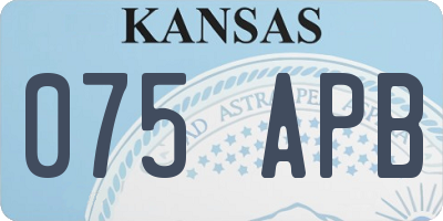 KS license plate 075APB
