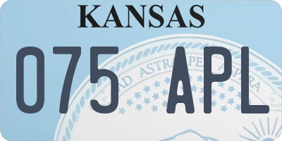 KS license plate 075APL