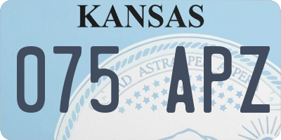 KS license plate 075APZ