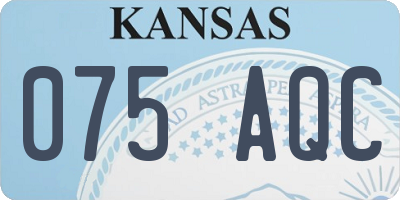 KS license plate 075AQC