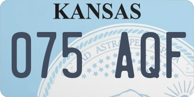 KS license plate 075AQF