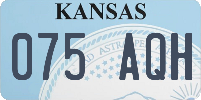 KS license plate 075AQH