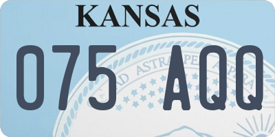 KS license plate 075AQQ