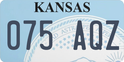 KS license plate 075AQZ