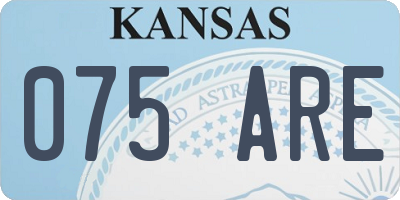 KS license plate 075ARE