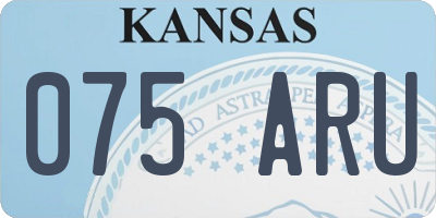 KS license plate 075ARU