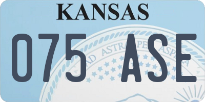 KS license plate 075ASE