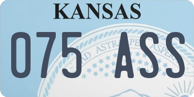 KS license plate 075ASS