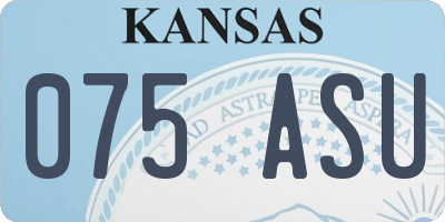 KS license plate 075ASU