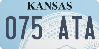 KS license plate 075ATA