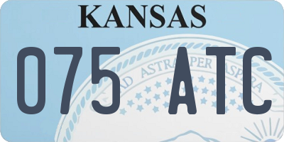 KS license plate 075ATC