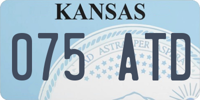 KS license plate 075ATD