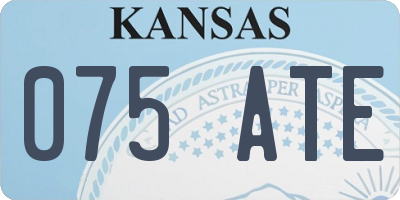 KS license plate 075ATE