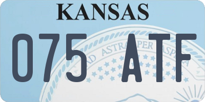 KS license plate 075ATF
