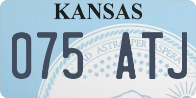 KS license plate 075ATJ