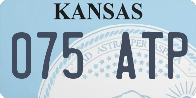 KS license plate 075ATP