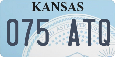 KS license plate 075ATQ
