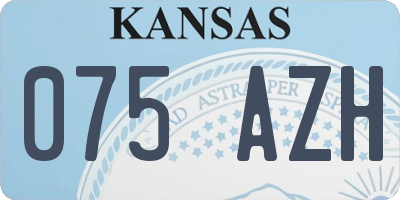 KS license plate 075AZH